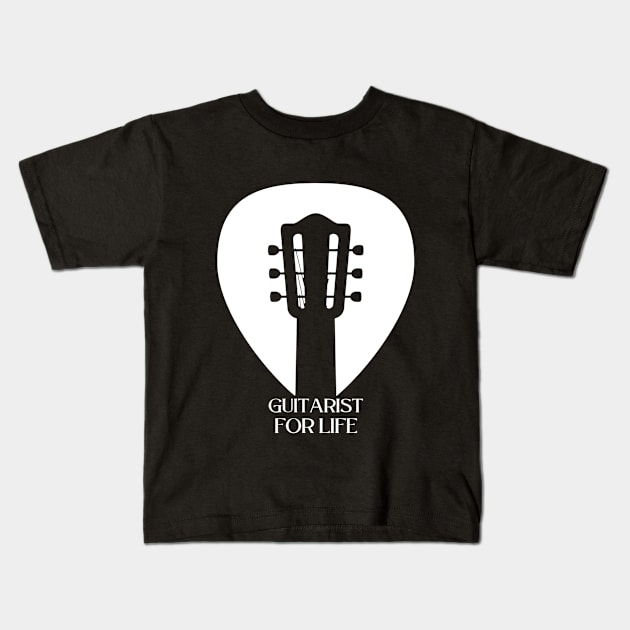 Guitarist for life Funny Guitar Lover Guitarist Kids T-Shirt by Awesome Soft Tee